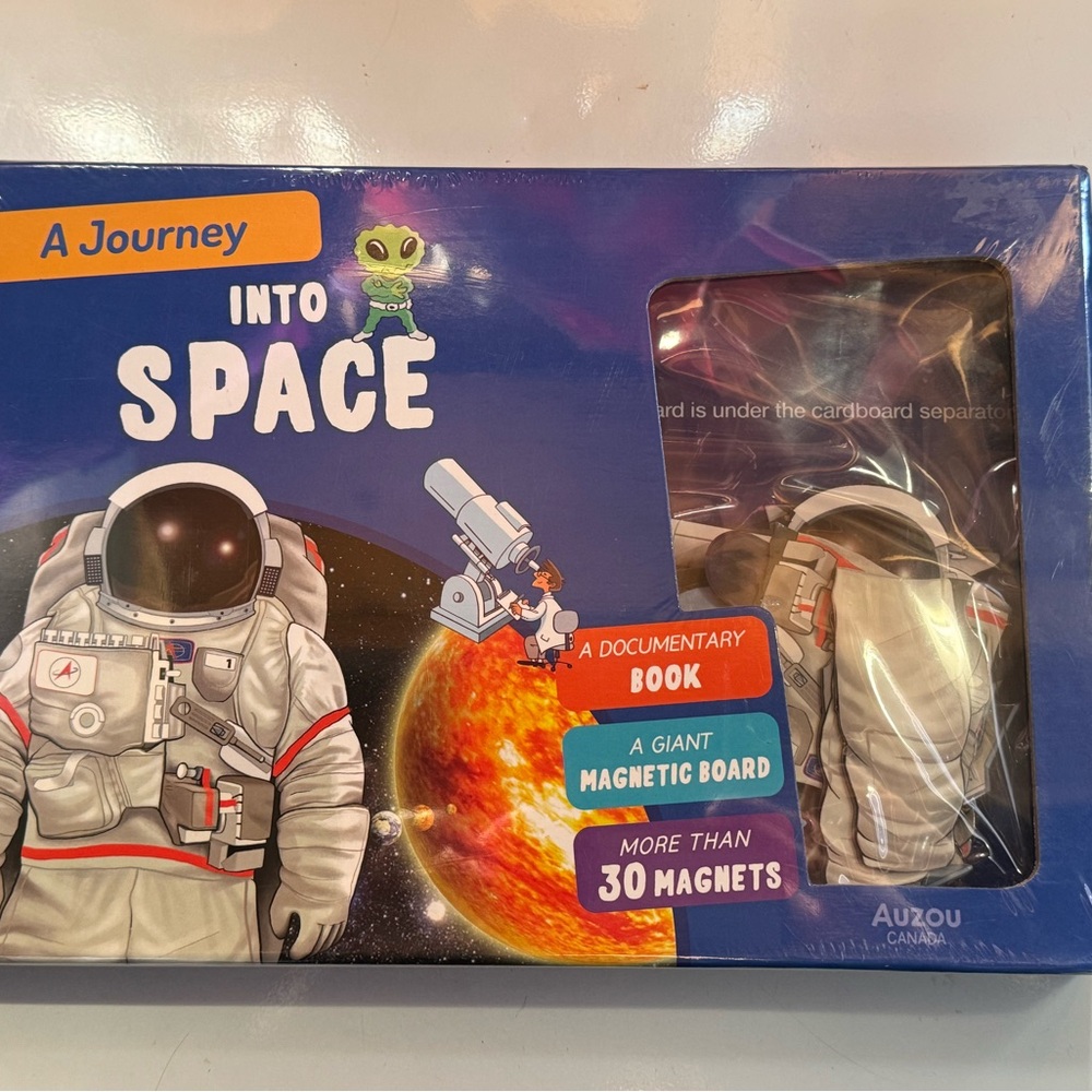 SOLD Blue and Orange Space Exploration Learning Toy Set